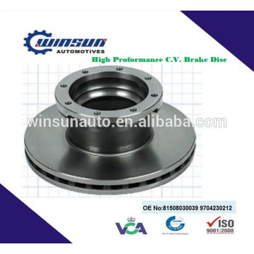 ISO/TS16949 certificated 81508030039 9704230212 MAN & MB truck brake disc manufacturers